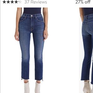 Mother the insider crop step fray Jeans